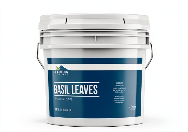 Earthborn Elements Basil Leaves Dried Herb Resealable Bucket-0