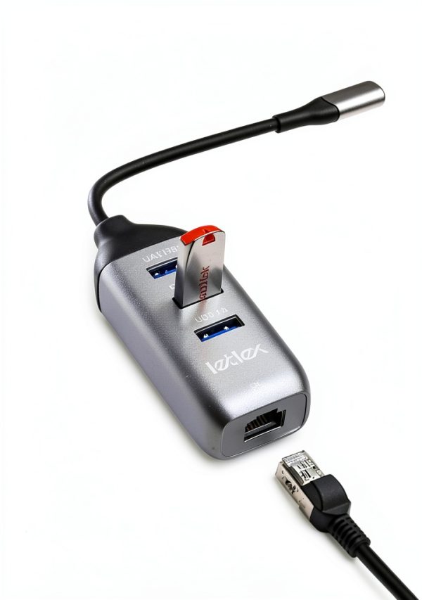 LETLEX USB C Hub with RJ45 and USB 3.0-1