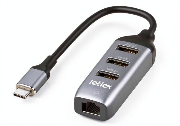 LETLEX USB C Hub with RJ45 and USB 3.0-0