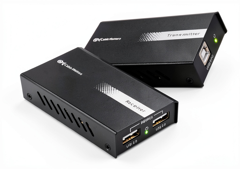 Cable Matters USB Ethernet extender in use