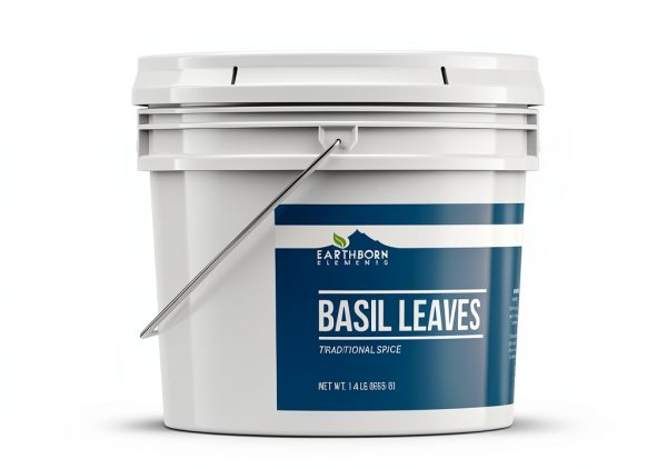 Earthborn Elements Basil Leaves Dried Herb Resealable Bucket-1