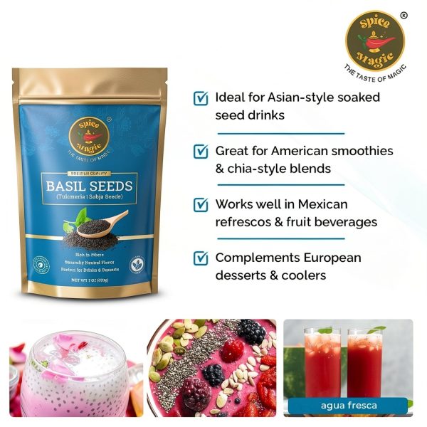 Sweet Basil Seeds Premium Edible Quality Vegan Gluten Free-2