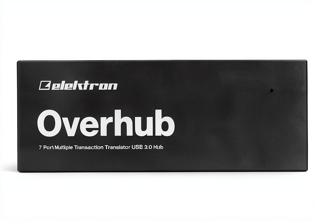 Overhub USB hub placed on a studio desk