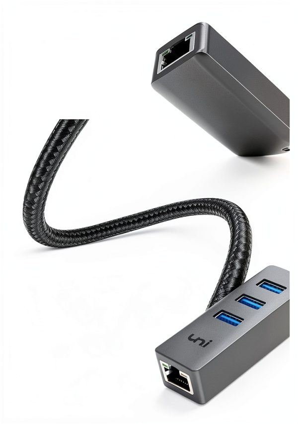 uni USB 3.0 Ethernet Adapter Grey-6