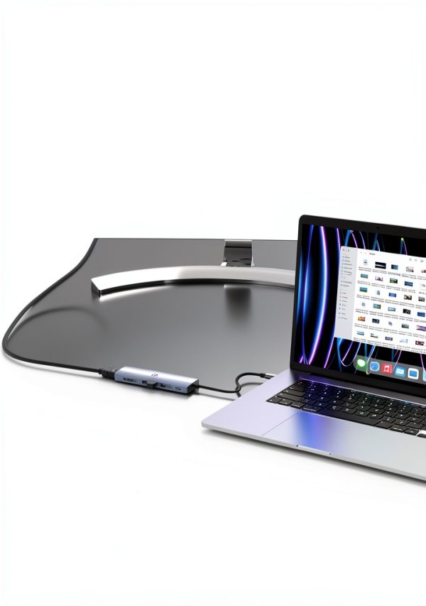 USB C Hub oditton 7-in-1 4K HDMI 100W PD Grey-5