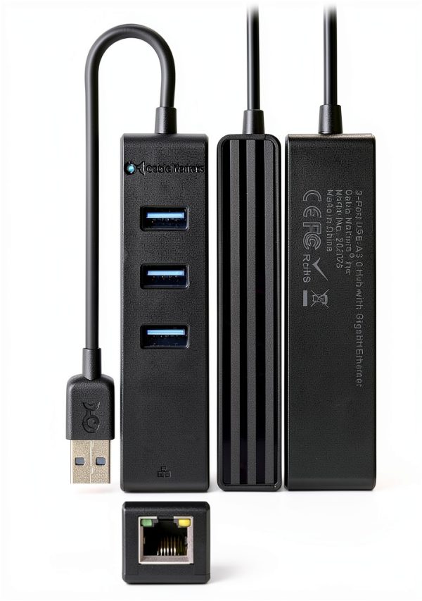 USB 3.0 Hub Ethernet Adapter Cable Matters-4