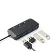 LYFNLOVE USB 3.0 Hub 4 Port with USB C Adapter-0