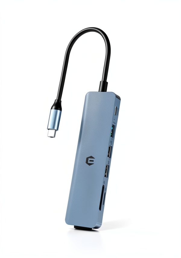 USB C Hub oditton 7-in-1 4K HDMI 100W PD Grey-6