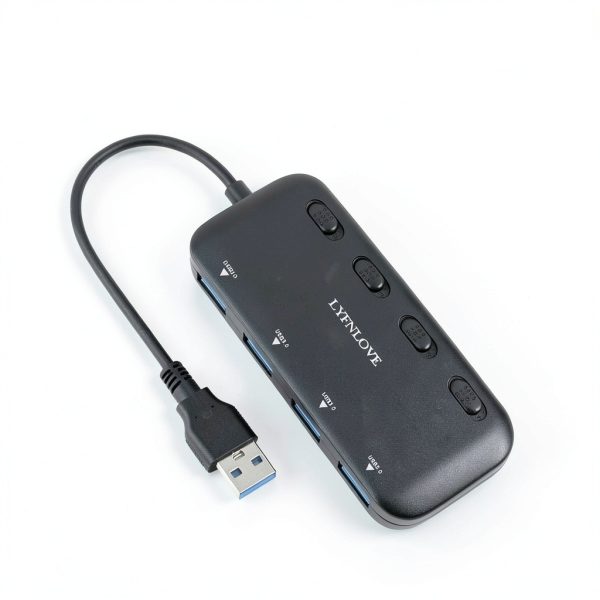 LYFNLOVE USB 3.0 Hub 4 Port with USB C Adapter-5