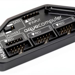 Aquacomputer 7-Port Internal USB 2.0 Hub with Power Monitoring Black-0