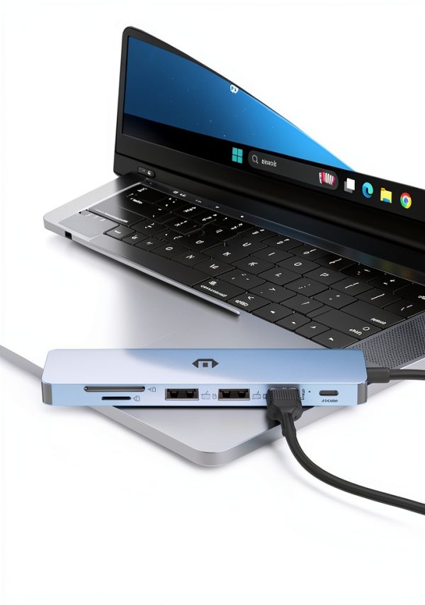 USB C Hub oditton 7-in-1 4K HDMI 100W PD Grey-2