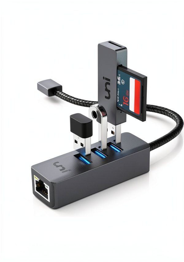 uni USB 3.0 Ethernet Adapter Grey-2