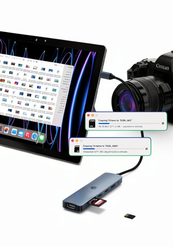 USB C Hub oditton 7-in-1 4K HDMI 100W PD Grey-4