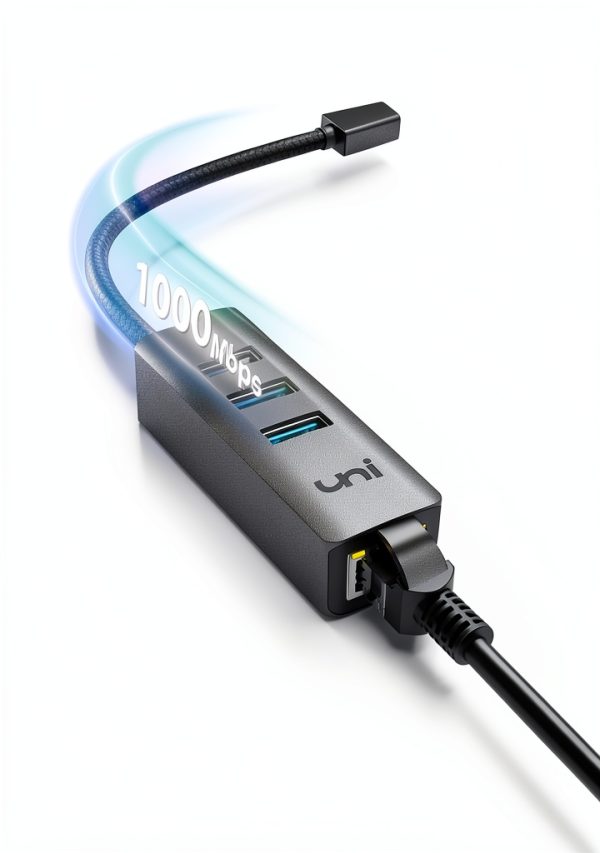 uni USB 3.0 Ethernet Adapter Grey-1