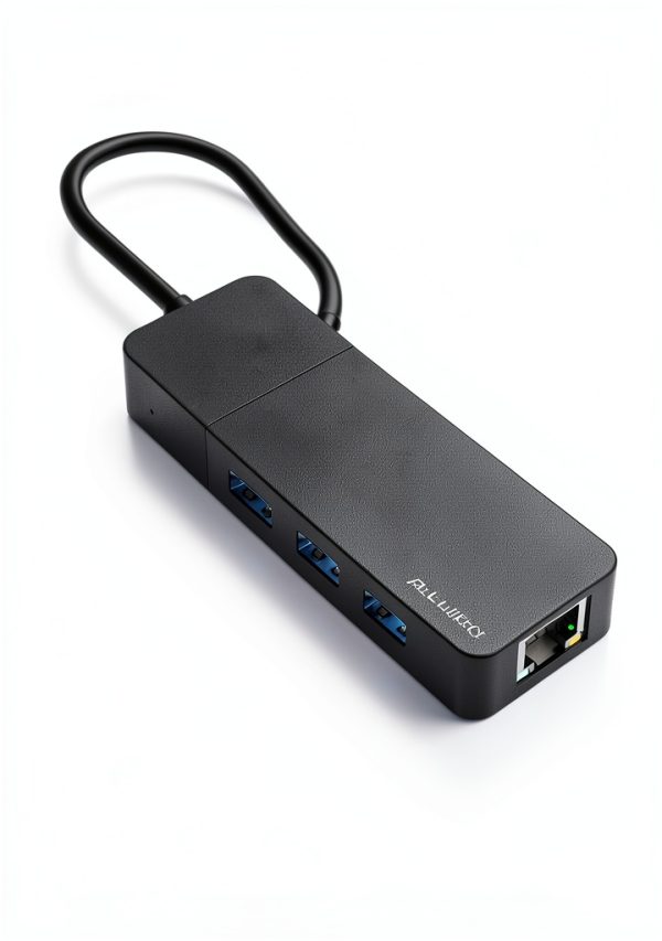 USB C to Ethernet Adapter with 3 USB 3.0 Ports – ALL LUCKY 1‑Pack-1