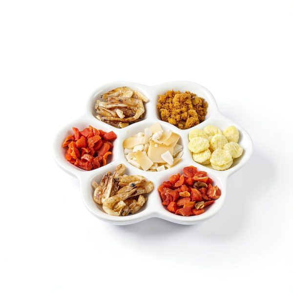 Hermit Crab Food Dish DQITJ 2pcs Ceramic Bowl 7 Compartments White-5