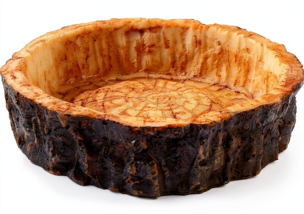 Reptile Water and Food Bowls CalPalmy 2 Pack Small Natural Tree Trunk-6