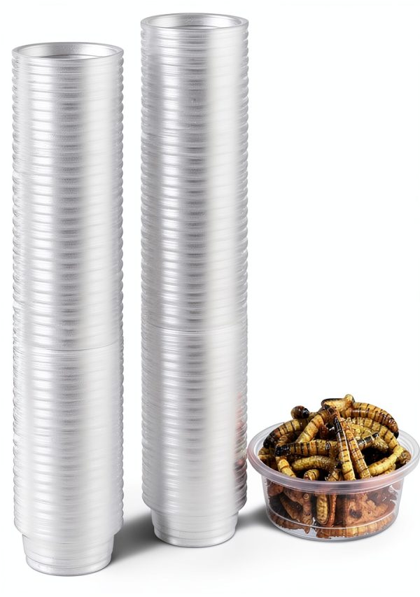 Crested Gecko Feeding Cups by YOJOR 0.5oz Bowls, 100‑Piece Set-0