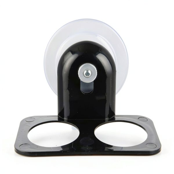 SLSON Gecko Feeder Ledge Acrylic Improved Suction Cup Reptile Feeder with 20 Pack 1 oz Plastic Bowls for Reptiles Food and Water Feeding,Black-2