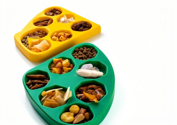 Hermit Crab Food Bowl HERPDEN 2pcs Corner Design 7-Compartment Bowl-1