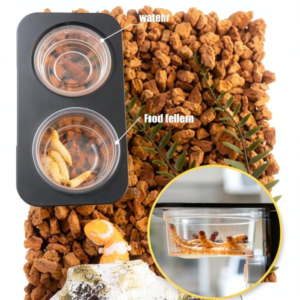 ANCKNE 200 pcs 0.5oz Crested Gecko Food and Water Feeding Cups | Reptile Feeder Bowls | for Lizard and Other Small Pet Ledge Accessories Supplies-3