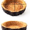 Reptile Water and Food Bowls CalPalmy 2 Pack Small Natural Tree Trunk-2