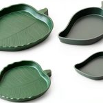 Terrarium Bowls 4Pack Feeding Dishes Leaf & Mango Shaped by SLSON-0