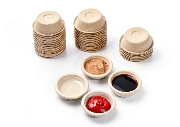 Paper Gecko Feeding Cups Reptiles Food and Water Bowls Feeder 0.5oz Small Cup Feeding Ledge Replacement Cups for Crested Gecko Lizards Spiders,100Pack-2