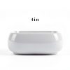Reptile Food Bowls Ceramic Square Dish by LEETOYI White Medium 1-Pack-3