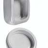 Reptile Food Bowls Ceramic Square Dish by LEETOYI White Medium 1-Pack-5