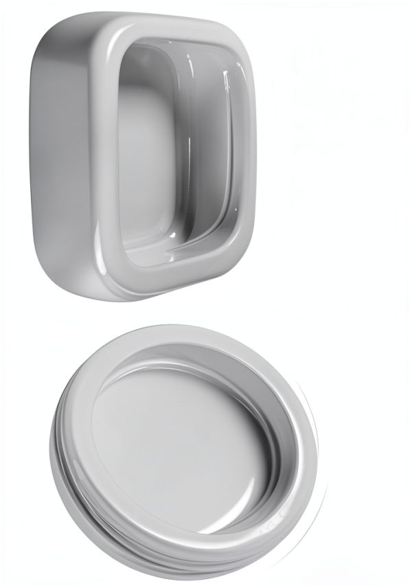 Reptile Food Bowls Ceramic Square Dish by LEETOYI White Medium 1-Pack-5