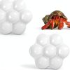 Hermit Crab Food Dish DQITJ 2pcs Ceramic Bowl 7 Compartments White-3