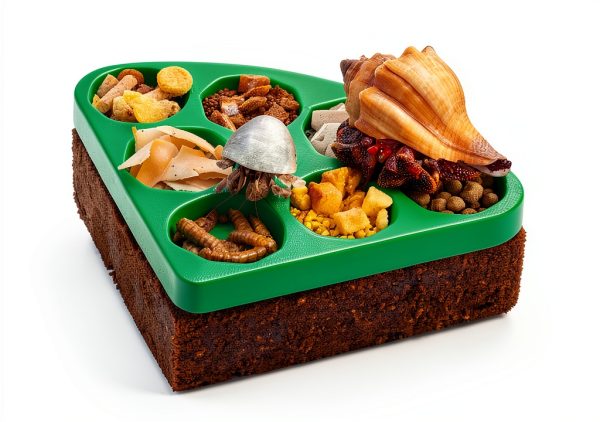 Hermit Crab Food Bowl HERPDEN 2pcs Corner Design 7-Compartment Bowl-2
