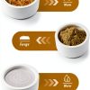 Reptile Food Dish Bowl, Worm Water Dish Small (2.75in) Lizard Gecko Ceramic Pet Bowl, Mealworms Bowls for Leopard Bearded Dragon Chameleon Hermit Crab Dubia Cricket Anti-Escape Superworm Feeder 2 Pack-4