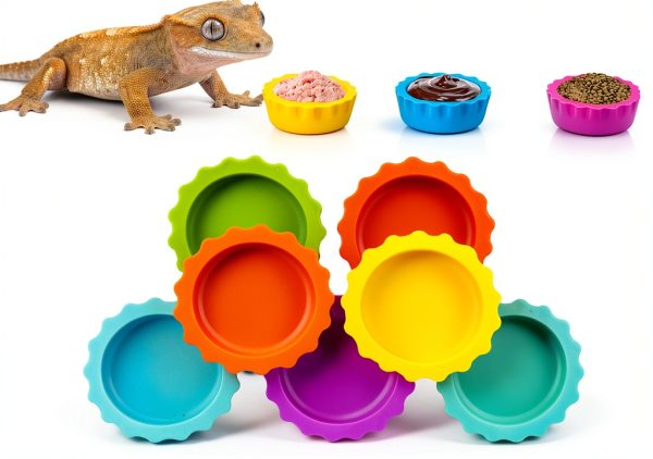 Crested Gecko Bowl 7 Pack – Eudimysx Silicone Dish-0