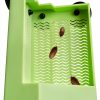 Reptile Corner Hunting Bowl - Glass Mount Insect Feeding Box for Reptile with Suction Cup which is Super Tight, Green, 6.29inch - M Size-0